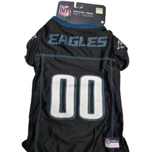 NWT Pets First NFL Philly Eagles Color Rush Dog Jersey, Size LARGE Dog 20-24" Bl